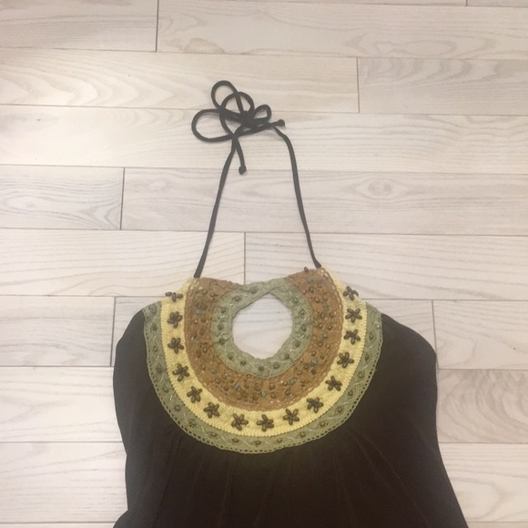 NWT! RAMPAGE HEART MOON STAR Crochet Halter Top - Picture 5 of 7